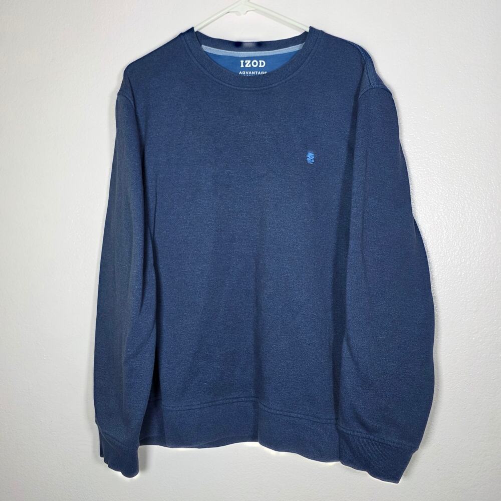 IZOD Advantage Performance Stretch Navy Blue Crewneck Pullover XXL Mens